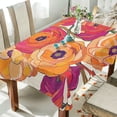 thumbnail image 1 of Yayeee Tablecloths 54" x 72" Rectangle Wrinkle Resistant Party Table Cover, Orange Hand Drawn Floral, 1 of 8