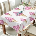 thumbnail image 1 of Yayeee Tablecloths 54" x 72" Rectangle Wrinkle Resistant Party Table Cover, Pink Cartoon Ice Cream, 1 of 8