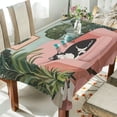thumbnail image 1 of Yayeee Tablecloths 54" x 72" Rectangle Wrinkle Resistant Party Table Cover, Pink Sleeping Cat, 1 of 8