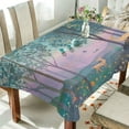 thumbnail image 1 of Yayeee Tablecloths 54" x 72" Rectangle Wrinkle Resistant Party Table Cover, Purple Forest Scene, 1 of 8