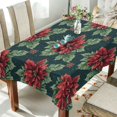 thumbnail image 1 of Yayeee Tablecloths 54" x 72" Rectangle Wrinkle Resistant Party Table Cover, Red Christmas Poinsettias, 1 of 8