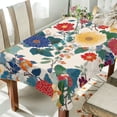 thumbnail image 1 of Yayeee Tablecloths 54" x 72" Rectangle Wrinkle Resistant Party Table Cover, Red Japanese Floral Pattern, 1 of 8
