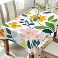 thumbnail image 1 of Yayeee Tablecloths 54" x 72" Rectangle Wrinkle Resistant Party Table Cover, Retro Yellow Floral, 1 of 8