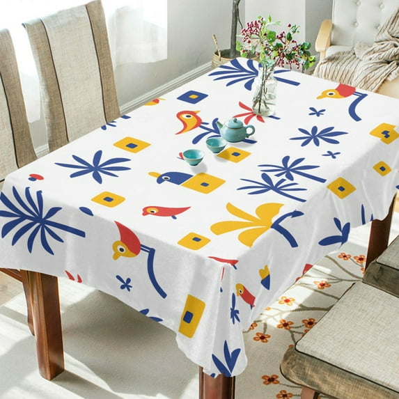 Yayeee Tablecloths 54" x 72" Rectangle Wrinkle Resistant Party Table Cover, Tropical Rhythm