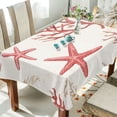 thumbnail image 1 of Yayeee Tablecloths 54" x 72" Rectangle Wrinkle Resistant Party Table Cover, White Starfish, 1 of 8