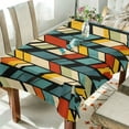 thumbnail image 1 of Yayeee Tablecloths 54" x 72" Rectangle Wrinkle Resistant Party Table Cover, Yellow Geometric, 1 of 8