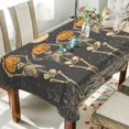 thumbnail image 1 of Yayeee Tablecloths 60" x 108" Rectangle Wrinkle Resistant Party Table Cover, Beige Halloween Skeleton, 1 of 8