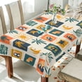 thumbnail image 1 of Yayeee Tablecloths 60" x 108" Rectangle Wrinkle Resistant Party Table Cover, Beige Playful Stamp, 1 of 8
