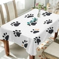 thumbnail image 1 of Yayeee Tablecloths 60" x 108" Rectangle Wrinkle Resistant Party Table Cover, Black Cartoon Cat Paw, 1 of 8