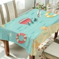 thumbnail image 1 of Yayeee Tablecloths 60" x 108" Rectangle Wrinkle Resistant Party Table Cover, Blue Beach Pattern, 1 of 8