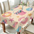thumbnail image 1 of Yayeee Tablecloths 60" x 108" Rectangle Wrinkle Resistant Party Table Cover, Blue Beach Toys Pattern, 1 of 8