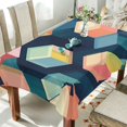 thumbnail image 1 of Yayeee Tablecloths 60" x 108" Rectangle Wrinkle Resistant Party Table Cover, Blue Cubes, 1 of 8