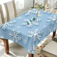 thumbnail image 1 of Yayeee Tablecloths 60" x 108" Rectangle Wrinkle Resistant Party Table Cover, Blue Snowflake, 1 of 8