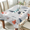 thumbnail image 1 of Yayeee Tablecloths 60" x 108" Rectangle Wrinkle Resistant Party Table Cover, Cartoon Blue Houses, 1 of 8