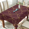 thumbnail image 1 of Yayeee Tablecloths 60" x 108" Rectangle Wrinkle Resistant Party Table Cover, Circular Gold Pattern, 1 of 8