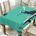 thumbnail image 1 of Yayeee Tablecloths 60" x 108" Rectangle Wrinkle Resistant Party Table Cover, Green Cat, 1 of 8