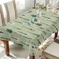 thumbnail image 1 of Yayeee Tablecloths 60" x 108" Rectangle Wrinkle Resistant Party Table Cover, Green Floral Guitar Pattern, 1 of 8