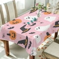 thumbnail image 1 of Yayeee Tablecloths 60" x 108" Rectangle Wrinkle Resistant Party Table Cover, Pink Halloween Ghosts, 1 of 8