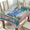 thumbnail image 1 of Yayeee Tablecloths 60" x 108" Rectangle Wrinkle Resistant Party Table Cover, Pink Seaside, 1 of 8