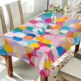 thumbnail image 1 of Yayeee Tablecloths 60" x 108" Rectangle Wrinkle Resistant Party Table Cover, Purple Colorful Circles, 1 of 8