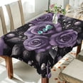 thumbnail image 1 of Yayeee Tablecloths 60" x 108" Rectangle Wrinkle Resistant Party Table Cover, Purple Roses, 1 of 8