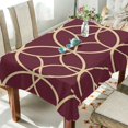 thumbnail image 1 of Yayeee Tablecloths 60" x 108" Rectangle Wrinkle Resistant Party Table Cover, Red Circles, 1 of 8