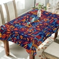 thumbnail image 1 of Yayeee Tablecloths 60" x 108" Rectangle Wrinkle Resistant Party Table Cover, Red Geometric Eagle, 1 of 8