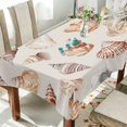 thumbnail image 1 of Yayeee Tablecloths 60" x 108" Rectangle Wrinkle Resistant Party Table Cover, Red Watercolor Seashells, 1 of 8
