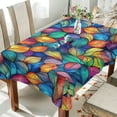 thumbnail image 1 of Yayeee Tablecloths 60" x 108" Rectangle Wrinkle Resistant Party Table Cover, Vibrant Art Leaves Pattern, 1 of 8