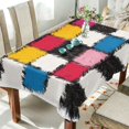 thumbnail image 1 of Yayeee Tablecloths 60" x 108" Rectangle Wrinkle Resistant Party Table Cover, White Checkered Pattern, 1 of 8