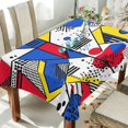thumbnail image 1 of Yayeee Tablecloths 60" x 108" Rectangle Wrinkle Resistant Party Table Cover, Yelllow Simple Shapes, 1 of 8
