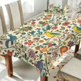 thumbnail image 1 of Yayeee Tablecloths 60" x 120" Rectangle Wrinkle Resistant Party Table Cover, Beige Cartoon Animals, 1 of 8