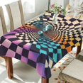 thumbnail image 1 of Yayeee Tablecloths 60" x 120" Rectangle Wrinkle Resistant Party Table Cover, Beige Wavy Plaid, 1 of 8