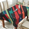 thumbnail image 1 of Yayeee Tablecloths 60" x 120" Rectangle Wrinkle Resistant Party Table Cover, Blue Abstract Lines, 1 of 8