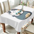 thumbnail image 1 of Yayeee Tablecloths 60" x 120" Rectangle Wrinkle Resistant Party Table Cover, Blue Cute Cat, 1 of 8