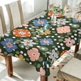 thumbnail image 1 of Yayeee Tablecloths 60" x 120" Rectangle Wrinkle Resistant Party Table Cover, Blue Geometric Flowers, 1 of 8