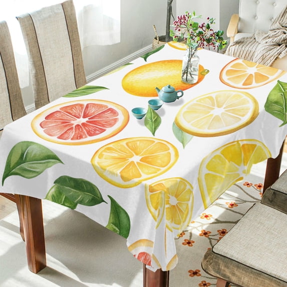 Yayeee Tablecloths 60" x 120" Rectangle Wrinkle Resistant Party Table Cover, Candy Lemon