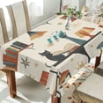 thumbnail image 1 of Yayeee Tablecloths 60" x 120" Rectangle Wrinkle Resistant Party Table Cover, Cats Reading Pattern, 1 of 8