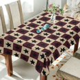 thumbnail image 1 of Yayeee Tablecloths 60" x 120" Rectangle Wrinkle Resistant Party Table Cover, Checkered Stars Pattern, 1 of 8