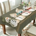 thumbnail image 1 of Yayeee Tablecloths 60" x 120" Rectangle Wrinkle Resistant Party Table Cover, Cute Snowmen, 1 of 8