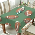 thumbnail image 1 of Yayeee Tablecloths 60" x 120" Rectangle Wrinkle Resistant Party Table Cover, Green American Footballs, 1 of 8