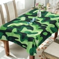 thumbnail image 1 of Yayeee Tablecloths 60" x 120" Rectangle Wrinkle Resistant Party Table Cover, Green Camouflage Pattern, 1 of 8