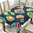 thumbnail image 1 of Yayeee Tablecloths 60" x 120" Rectangle Wrinkle Resistant Party Table Cover, Green Cubes, 1 of 8