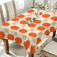 thumbnail image 1 of Yayeee Tablecloths 60" x 120" Rectangle Wrinkle Resistant Party Table Cover, Orange Geometric Circles, 1 of 8