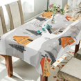 thumbnail image 1 of Yayeee Tablecloths 60" x 120" Rectangle Wrinkle Resistant Party Table Cover, Orange Snow Houses, 1 of 8