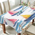 thumbnail image 1 of Yayeee Tablecloths 60" x 120" Rectangle Wrinkle Resistant Party Table Cover, Pink Hand Drawn Sailboats, 1 of 8