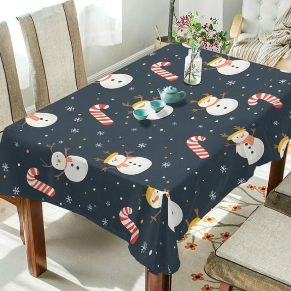 Yayeee Tablecloths 60" x 120" Rectangle Wrinkle Resistant Party Table Cover, Playful Winter