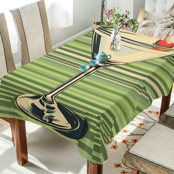 Yayeee Tablecloths 60" x 120" Rectangle Wrinkle Resistant Party Table Cover, Red Martini