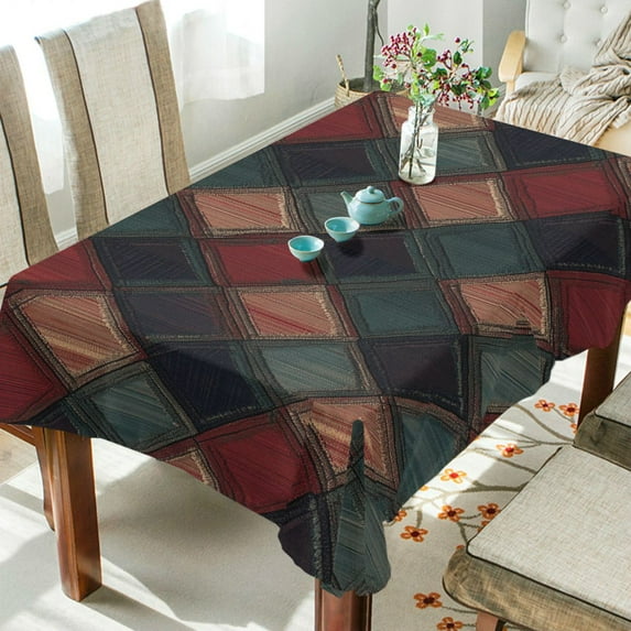 Yayeee Tablecloths 60" x 120" Rectangle Wrinkle Resistant Party Table Cover, Red Tartan Pattern