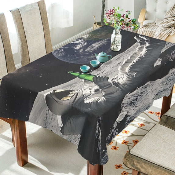 Yayeee Tablecloths 60" x 120" Rectangle Wrinkle Resistant Party Table Cover, Space Earth